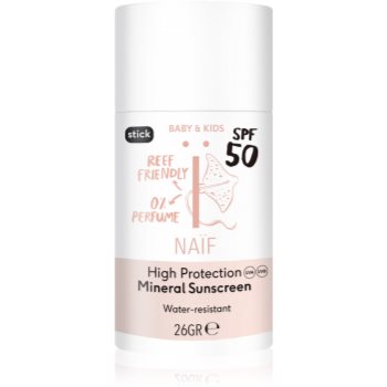 Naif Baby & Kids Mineral Sunscreen SPF 50 baton de protectie minerala pe zonele sensibile pentru nou-nascuti si copii image5